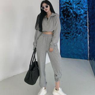 Set: Half-zip Sweatshirt + Harem Pants