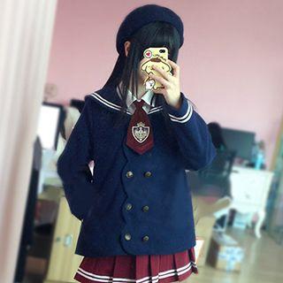 Sailor Collar Double Breasted Jacket