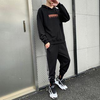 Set: Printed Hoodie + Harem Pants