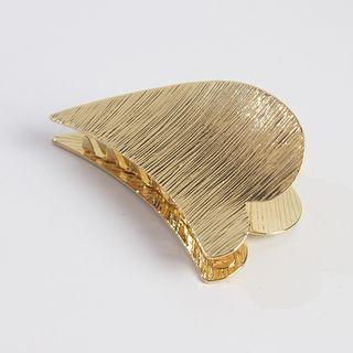 Metallic Hair Claw Heart - Gold - One Size