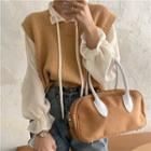 Long-sleeve Shirt / V-neck Sweater Vest