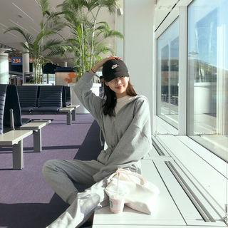 Hooded Zip-up Cotton Jumpsuit