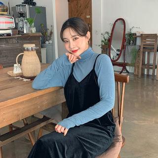 Spaghetti-strap Velvet Mermaid Dress