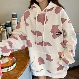 Cow Print Oversized Hoodie