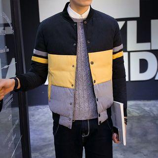 Colour Block Buttoned Down Jacket
