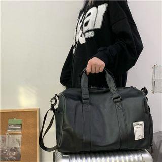 Faux Leather Gym Bag Black - One Size