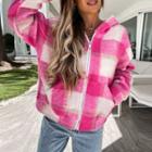 Plaid Print Long-sleeve Light Jacket