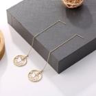 Alloy Cloud & Bird Dangle Earring 1 Pair - Gold & White - One Size