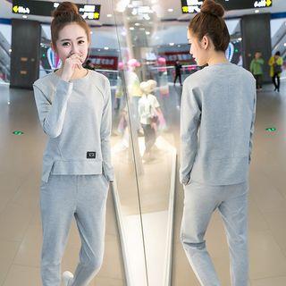 Set: Slit Pullover + Sweatpants