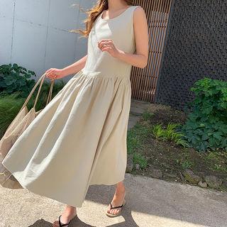 Gathered-waist Long Sundress