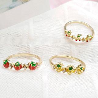 Fruit Rhinestone Ring