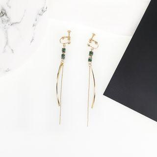 Cubic Stone Fringed Earring