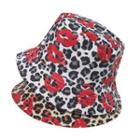Lips Leopard Print Bucket Hat
