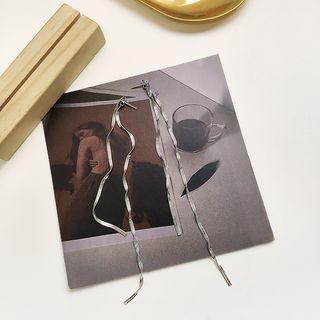 Chain Fringed Earring Silver - One Size