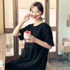 Round-neck Midi A-line Dress