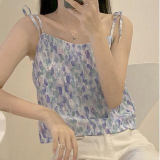 Print Camisole Top Print - Purple - One Size
