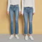 Slashed Boot-cut Jeans (petite/tall)