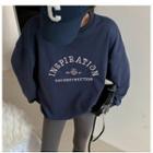 Lettering Embroidered Sweatshirt / Sweatpants