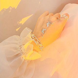 Butterfly Alloy Bracelet Gold & Silver - One Size