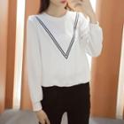 Striped Pullover White - One Size