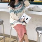 Patterned Sweater / Midi Skirt