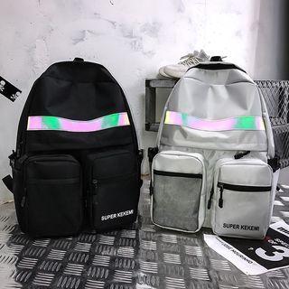 Lettering Multi-section Backpack