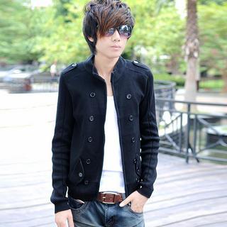 Double-buttoned Knit Jacket