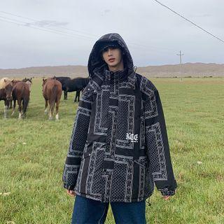 Paiseley Print Hooded Jacket