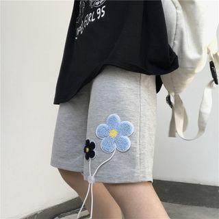 Flower Applique Shorts