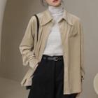 Long-sleeve Turtleneck Top / Corduroy Shirt