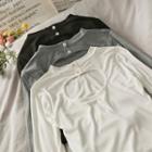Cutout-front Crop T-shirt