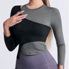 Irregular Two-tone Sports T-shirt