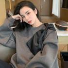 Long-sleeve Bow Accent Sweatshirt