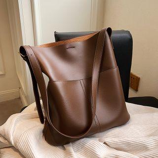 Dual-pocket Bucket Bag