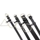 Hood Accent Faux-leather Skinny Belt