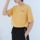 Crew-neck Short-sleeve T-shirt Yellow - One Size