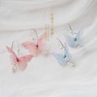 Faux Pearl Butterfly Dangle Earring