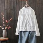 Long-sleeve Pocket Shirt White - One Size
