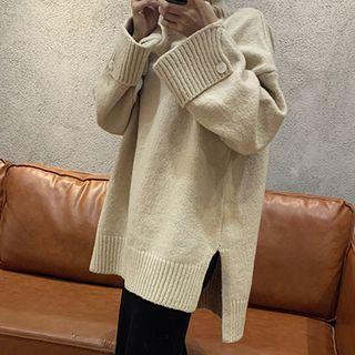 Turtleneck Loose-fit Sweater As Shown In Figure - One Size