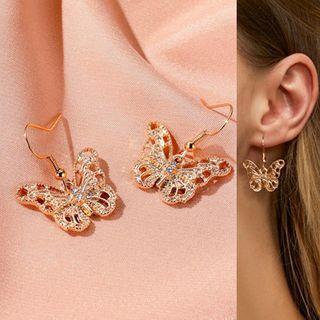 Rhinestone Butterfly / Key / Heart Dangle Earring