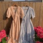Ruffle-hem Floral Print Wrap Dress