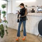 Stretch High-waist Boot-cut Jeans