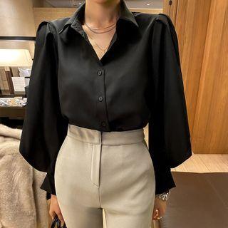 Balloon-sleeve Dress Shirt