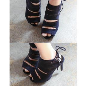 Faux-suede Strappy Sandals