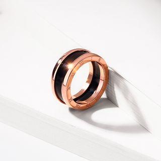 Roman Numeral Stainless Steel Ring