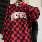 Checkered Lettering Sweatshirt