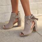 Tie-ankle Chunky Heel Sandals