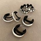 Glaze Layered Open Hoop Earring (various Designs)