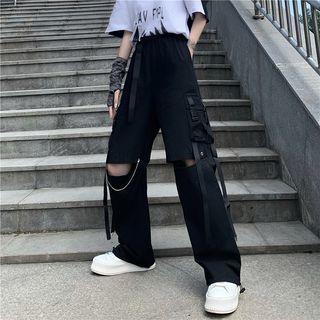 Cutout Loose Fit Cargo Pants