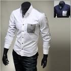 Contrast-trim Cotton Shirt